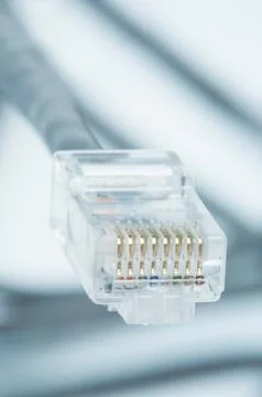 Wire for connection of a computer Stock Photos