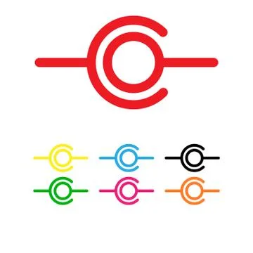 Wire connection icon. Element for web and software interfaces. Stock Illustration