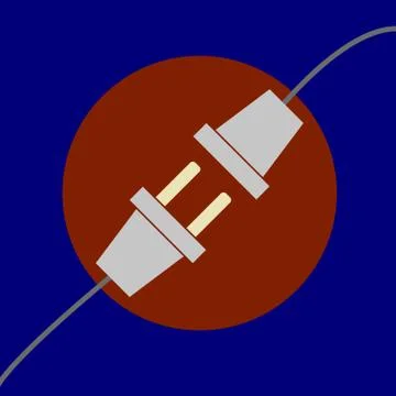 Wire connection plug icon logo Stock Illustration