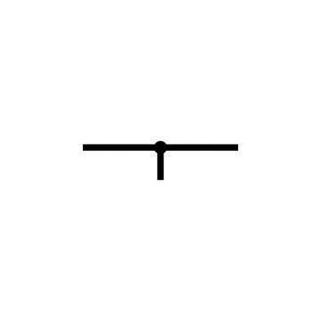 Wire with connection symbol. wire with connection sign Stock Illustration