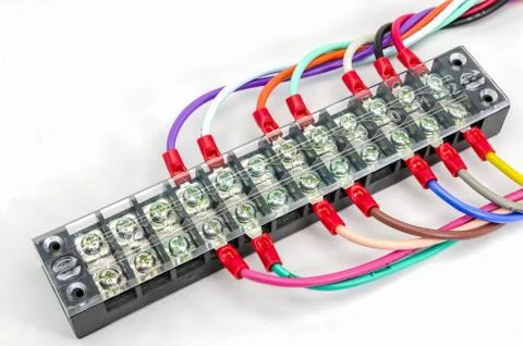 Wire connector terminal. 스톡 사진