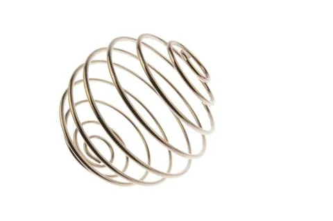 Wire curled ball side view Stock Photos
