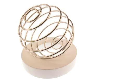 Wire curled on ring left tilted Stock Photos