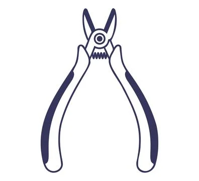 Wire cutter tool icon for cutting wires. Stock Illustration