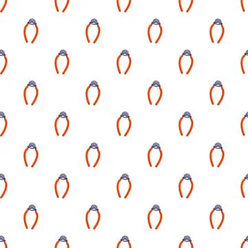 Wire cutter tool repeating pattern white background Stock Illustration