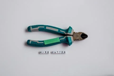 Wire Cutter on White Background with name Stock Photos