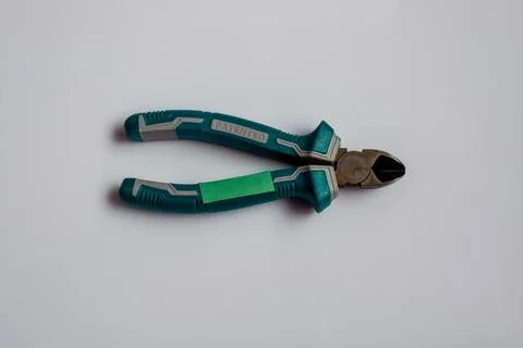 Wire Cutter on White Background Stock Photos