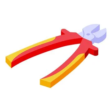 Wire cutters icon isometric vector. Wall construction Stock Illustration