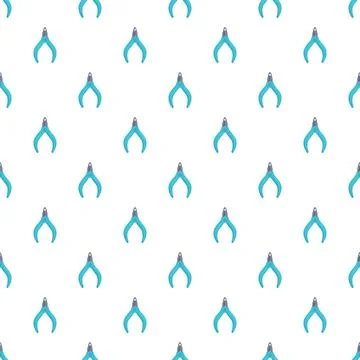 Wire cutters tool seamless pattern repeating background Illustrazione stock