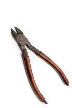 Wire cutters on a white background. Stock Photos