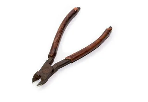 Wire cutters on a white background. Stock Photos