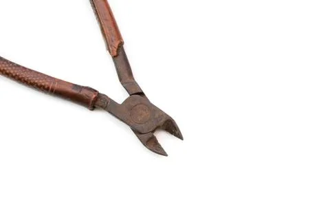 Wire cutters on a white background. Stock Photos