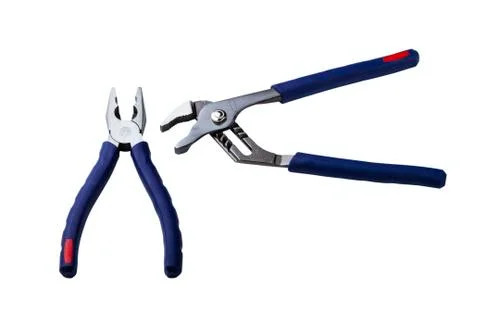 Wire cutting and flat-nose pliers Stock Photos