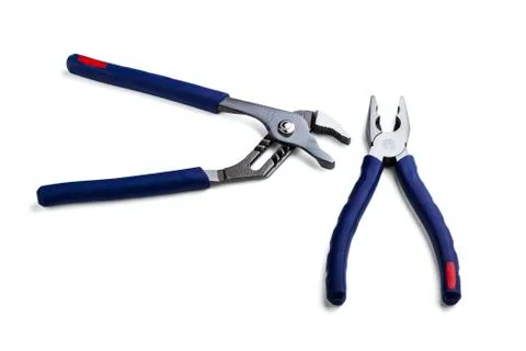 Wire cutting and flat-nose pliers Stock Photos