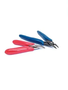 Wire cutting pliers hand Stock Photos