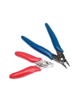 Wire cutting pliers hand Stock Photos