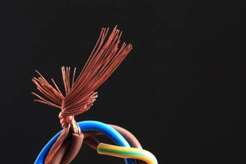 Wire on dark Stock Photos