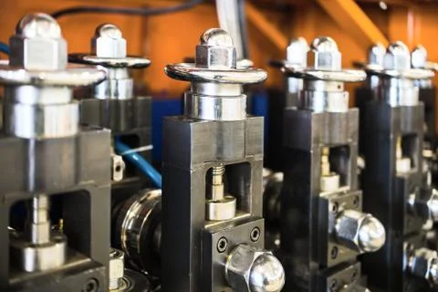 Wire drawing equipment. Stock Photos