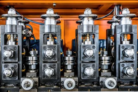 Wire drawing equipment. Stock Photos