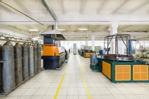 Wire drawing shop Stock Photos