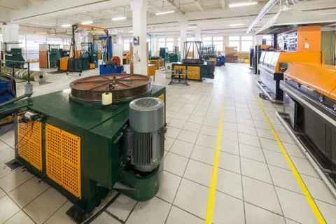 Wire drawing shop. Stock Photos