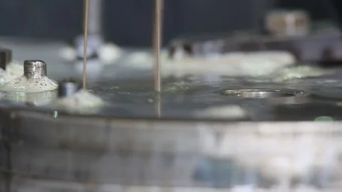 Wire EDM Machining Process Stock Footage 84310187