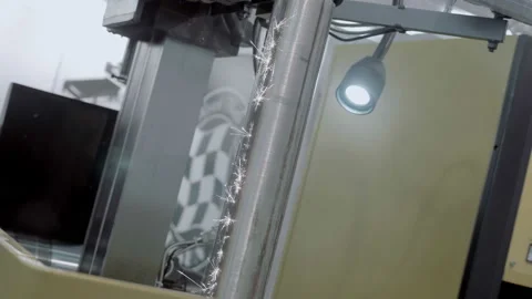 Wire EDM  process provides high precision for cutting of metal Stock Footage 167572298