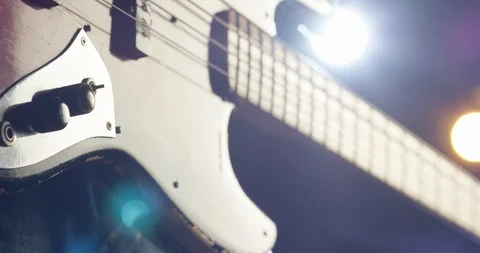 Wire from an electric guitar Stock Footage 114833143