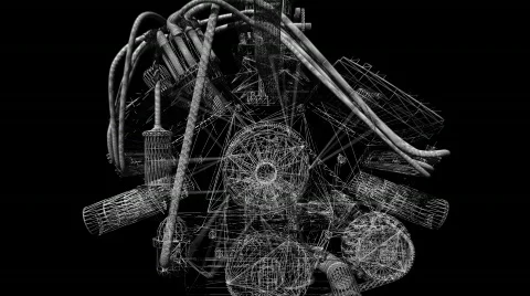 Wire engine Stock Footage 840734