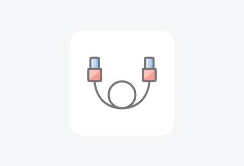 Wire extension fully editable vector icon Stock Illustration