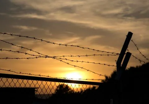 Wire fence Stock Photos