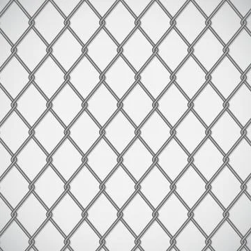 Wire fence on white background Stock Illustration