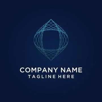 Wire Frame Abstract Technology logo Stock Illustration