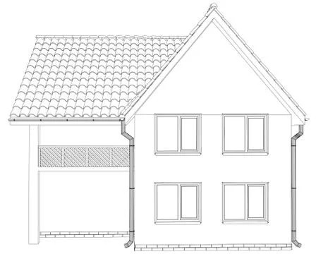 Wire-frame house on the white background. EPS 10 Illustrazione stock