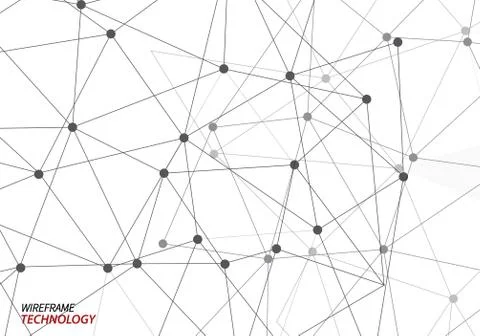 Wire frame technology background Stock Illustration