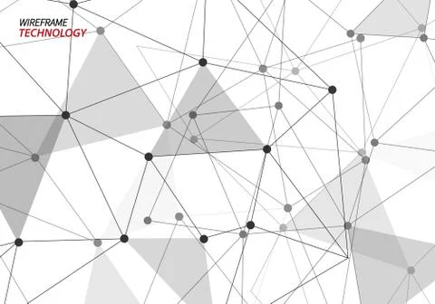 Wire frame technology background Stock Illustration