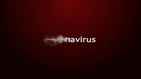 A wire frame text animation with the words Coronavirus. Stock Footage 126428648