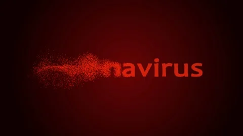 A wire frame text animation with the words Coronavirus. Stock Footage 126428686