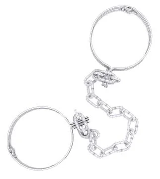 Wire-frame white shackles Stock Illustration