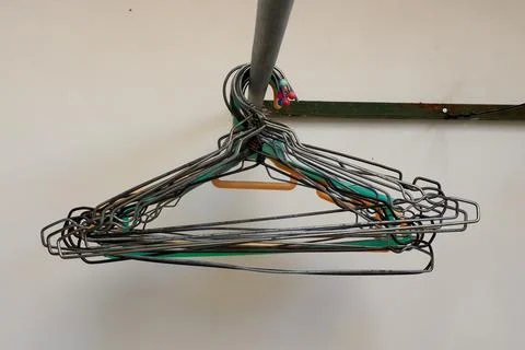 Wire hanger 스톡 사진