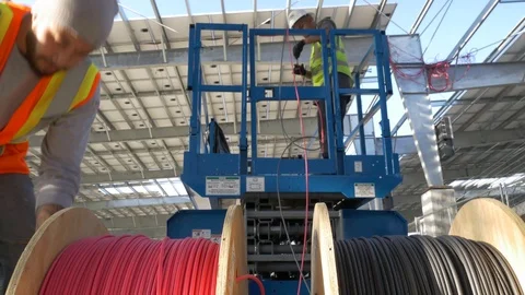 Wire On A Lift Stock Footage 123947720