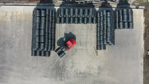 Wire loading aerial photography Stock Footage 304865022