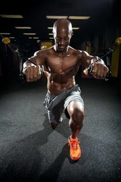 Wire Machine Weight Training Stock Photos