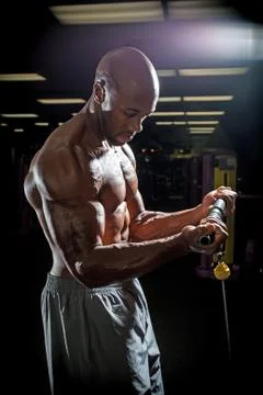 Wire Machine Weight Training Stock Photos