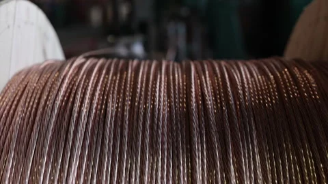 Wire machinery, Facility efficiency, Facility operations Stock Footage 243223113