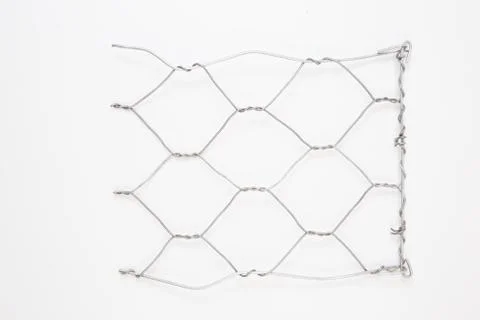 Wire mesh cage with blurry background Foto stock