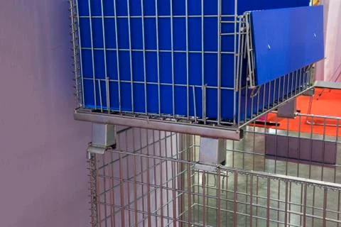 Wire mesh pallet Stock Photos