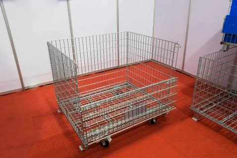 Wire mesh pallet Stock Photos