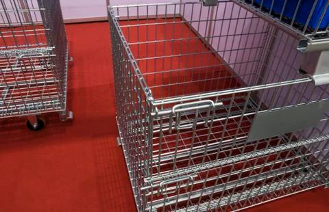 Wire mesh pallet Stock Photos