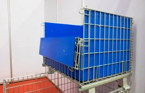 Wire mesh pallet Stock Photos